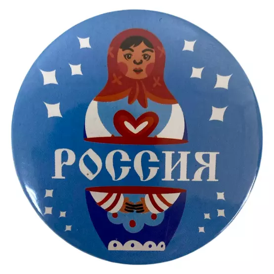 Магнит Россия (матрешка)  металл