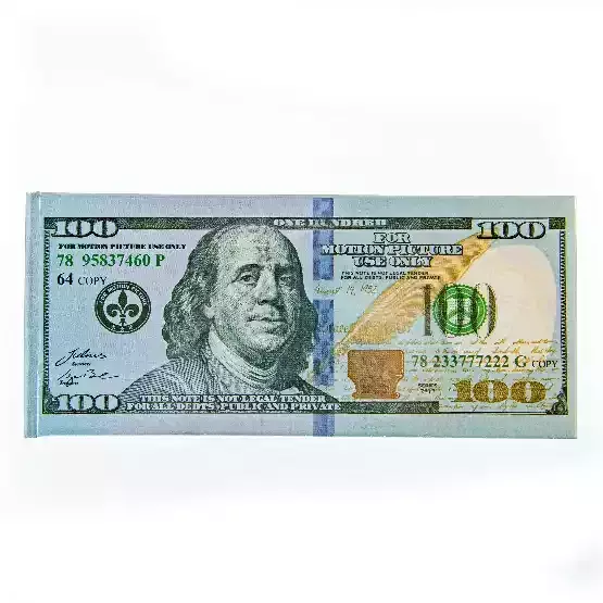 Отрывной блокнот-визитка 100$