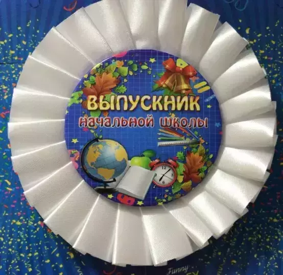 Почетный значок Выпускник начальной школы Глобус