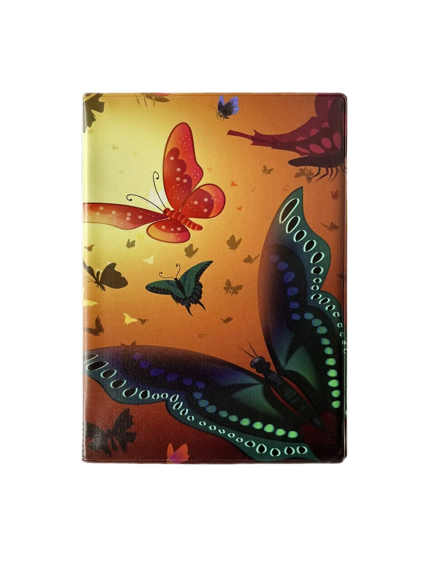 Обложка для паспорта “Бабочки” (корич.)