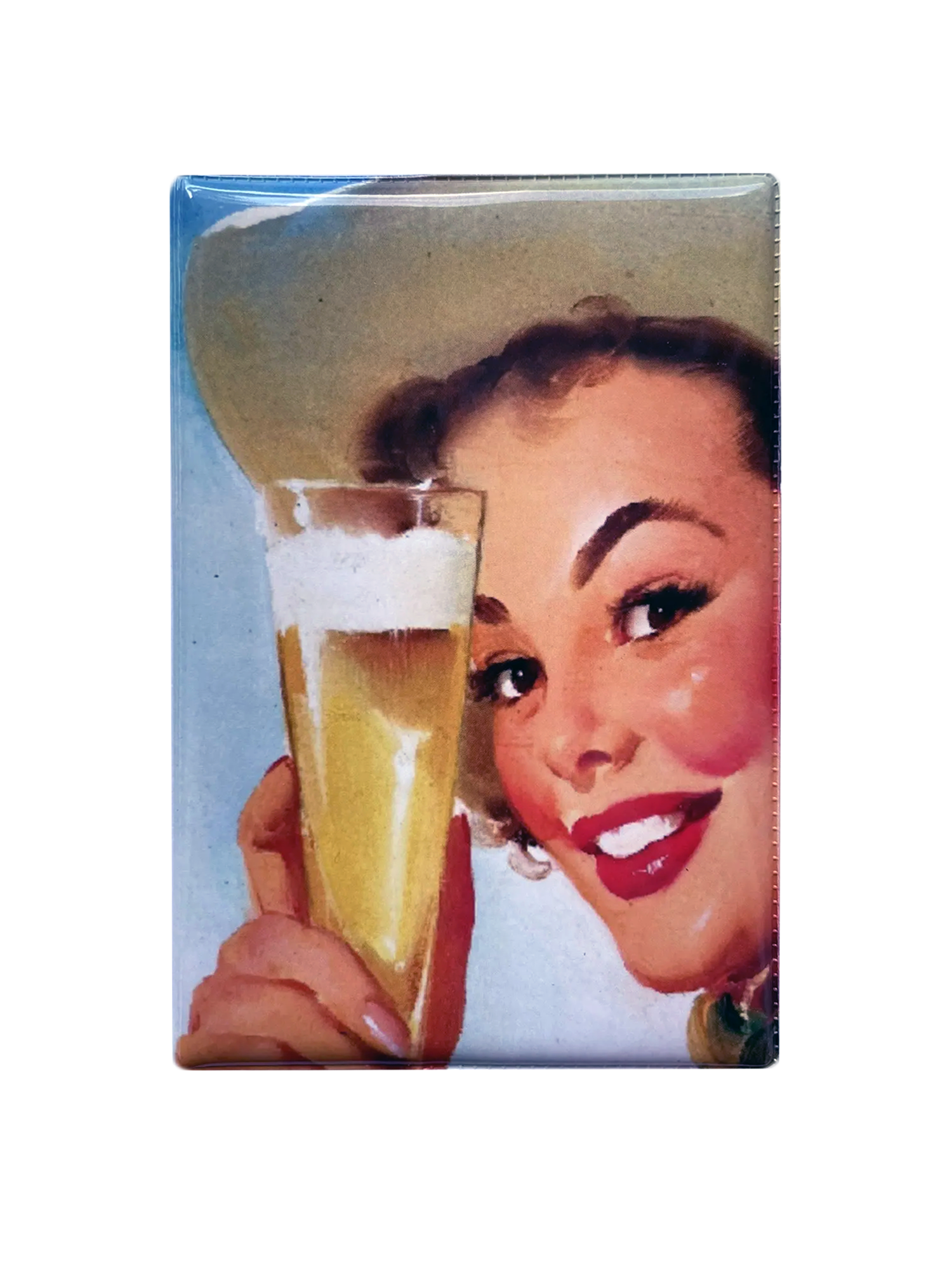 Обложка для паспорта “Девушка с бокалом”