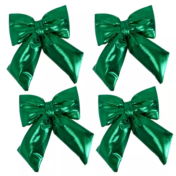 Набор Бант новогодний зеленый 4 штуки