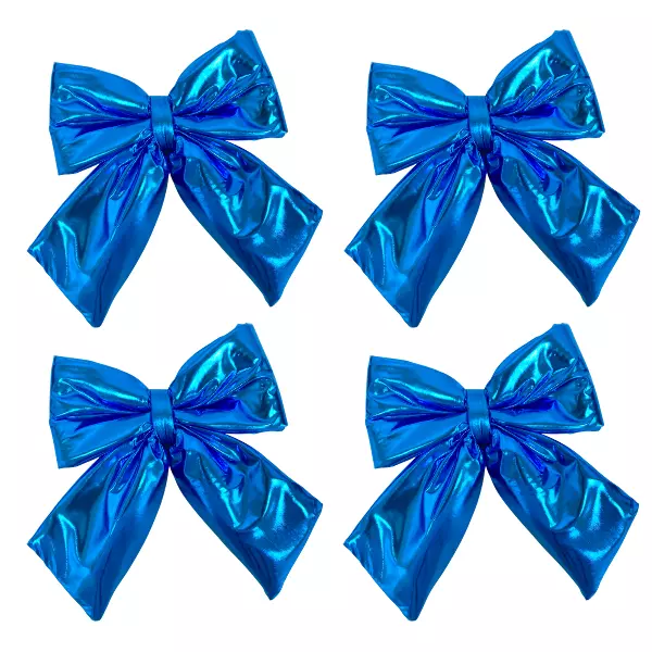 Набор Бант новогодний голубой 4 штуки