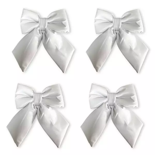 Набор Бант новогодний белый 4 штуки