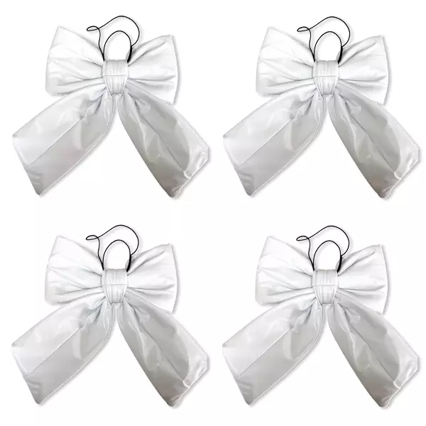 Набор Бант новогодний белый 4 штуки, фото 2