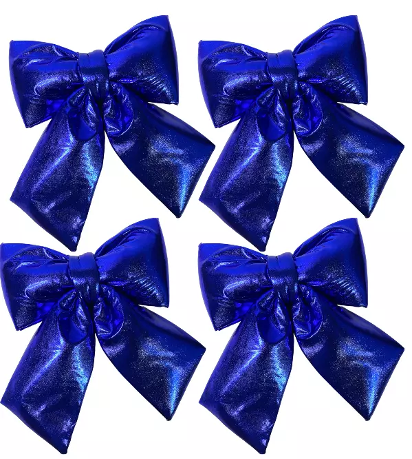Набор Бант новогодний синий 4 штуки
