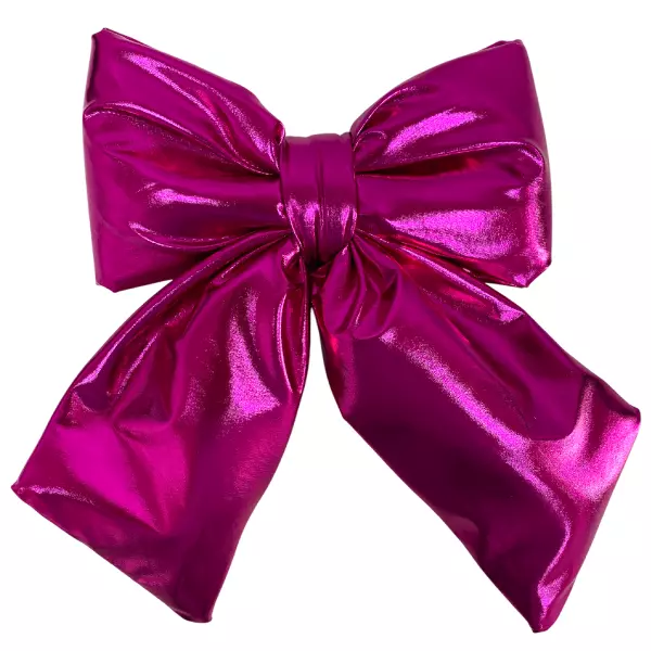 Бант новогодний розовый