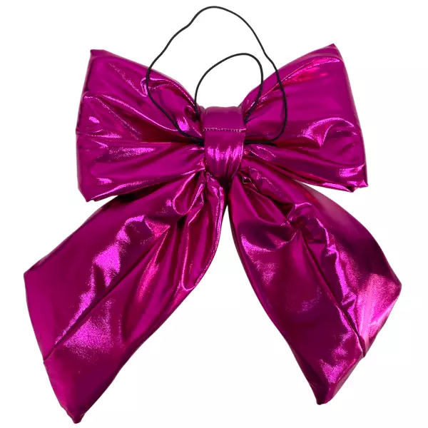 Бант новогодний розовый, фото 2