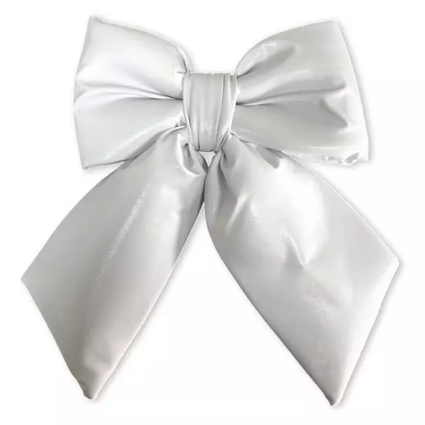 Бант новогодний белый