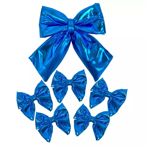 Набор бант голубой большой 1 шт. + голубой маленький 5 шт.