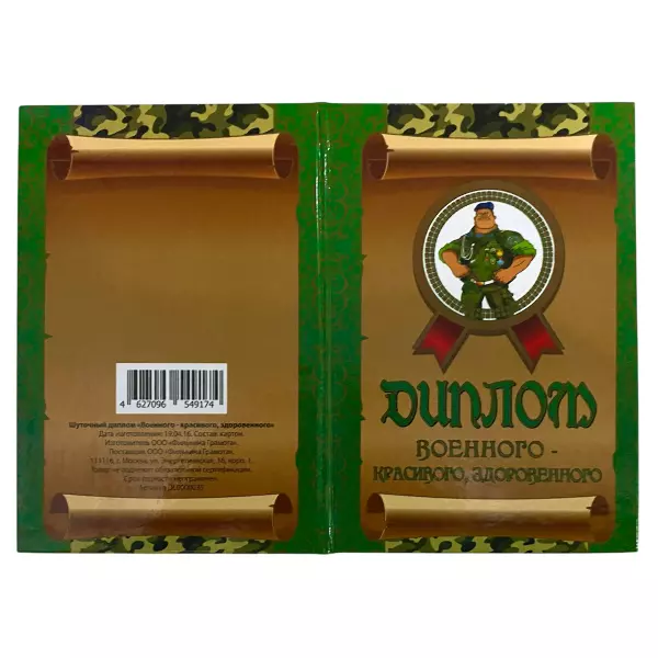 Диплом военного красивого, здоровенного + Медаль Верховный главнокомандующий, фото 4