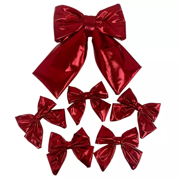 Набор бант красный большой 1 шт. + красный маленький 5 шт.
