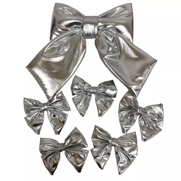Набор бант  серебро большой 1 шт. + серебро маленький 5 шт.