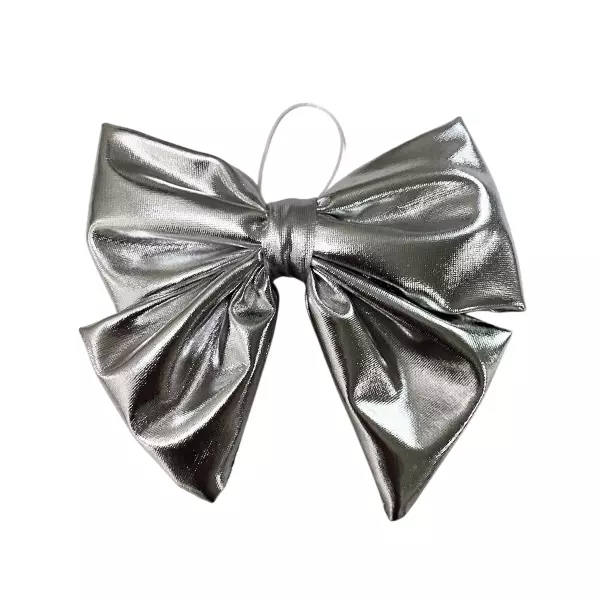 Набор бант  серебро большой 1 шт. + серебро маленький 5 шт., фото 4