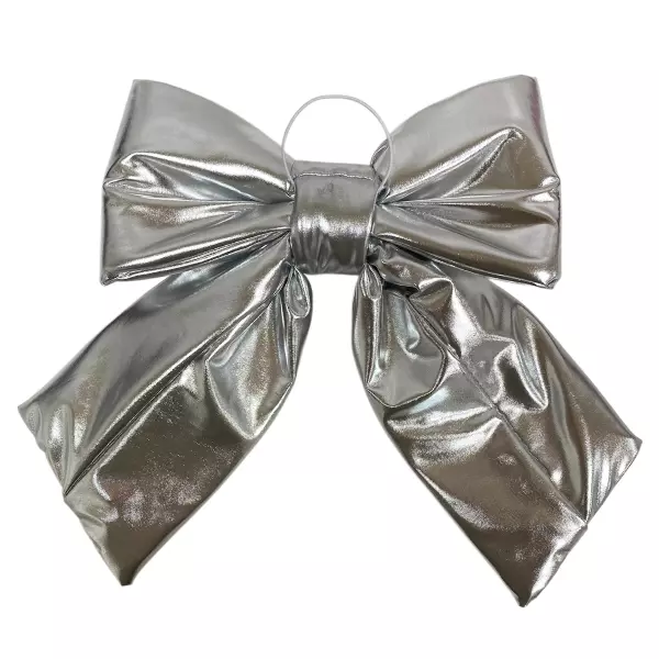 Набор бант  серебро большой 1 шт. + серебро маленький 5 шт., фото 5