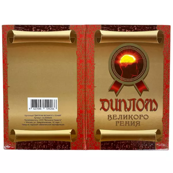 Диплом Великого гения + Медаль Гигант мысли, фото 4