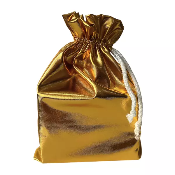 Мешок подарочный (деньги 15 пачек) золотой, фото 2