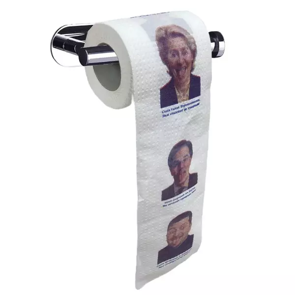 Туалетная бумага "Зеленский, Урсула фон дер Ляйен, Марк Рютте" (подлизы)