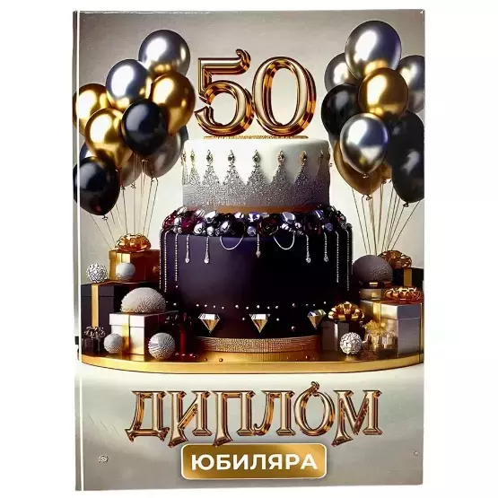 Диплом Юбиляра 50 лет (папка адресная 21 × 15 × 0,4 см)