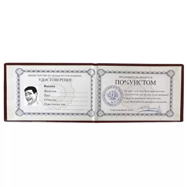 Удостоверение По%уиста + Медаль  Самый смелый, фото 3