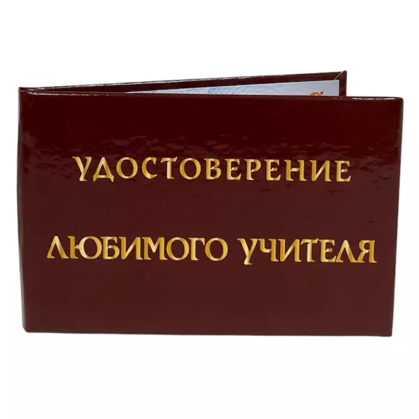 Удостоверение  Любимого учителя + Медаль Лучший Учитель, фото 4