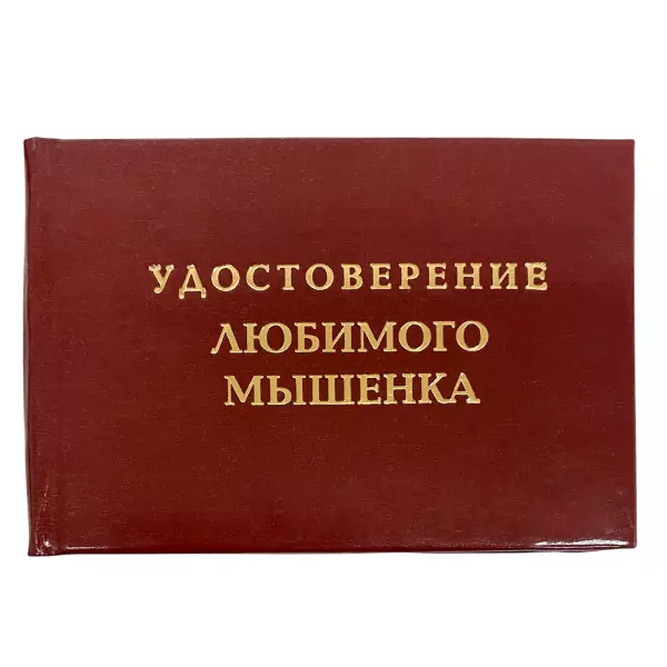 Удостоверение  Любимого мышонка + Медаль Любимой женщине, фото 2
