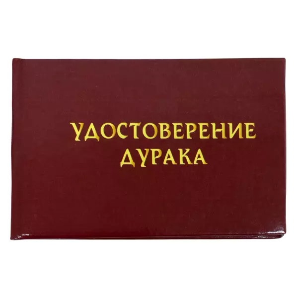 Удостоверение Дурака + Медаль За достигнутые успехи, фото 2