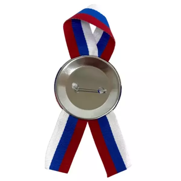 начок "Россия" (храм) металл с лентой, фото 2