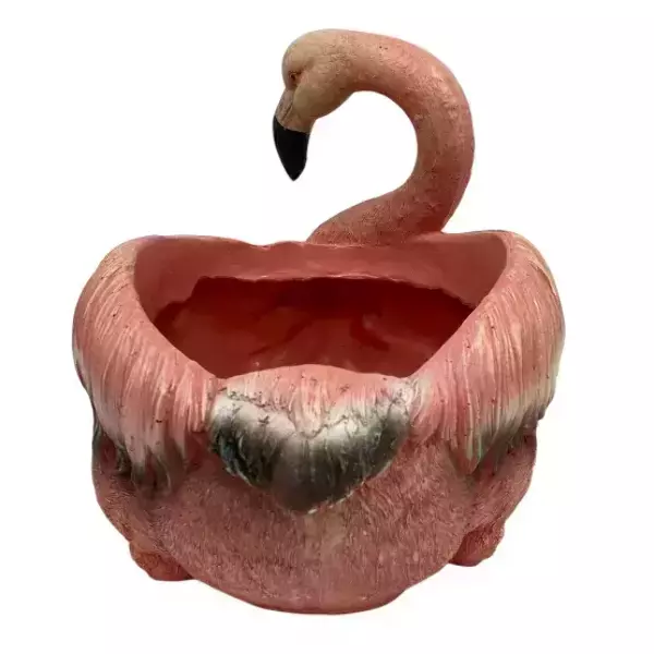 Садовая фигура "Кашпо Фламинго большой", фото 3