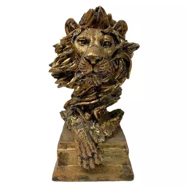 Садовая фигура "Статуэтка Лев бронза"
