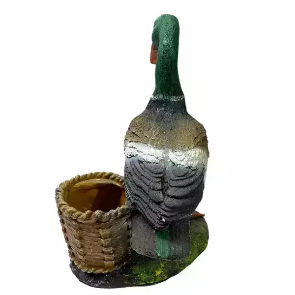 Садовая фигура "Селезень с  корзиной", фото 3