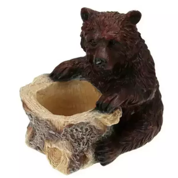 Садовая фигура "Кашпо Медведь у пня"