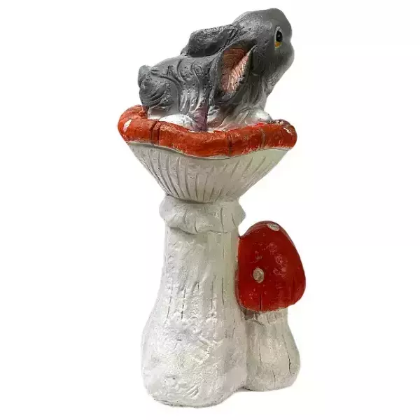 Садовая фигура "Зайка на мухоморе", фото 3