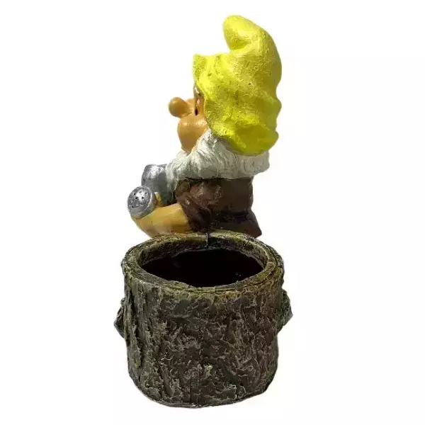 Садовая фигура "Гном у пенька с лейкой", фото 2