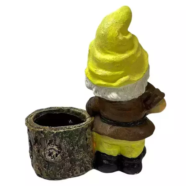 Садовая фигура "Гном у пенька с лейкой", фото 3