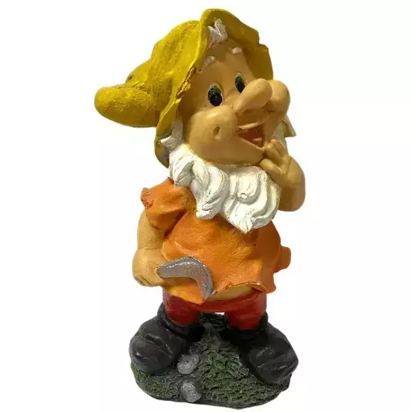 Садовая фигура "Гном с серпом"