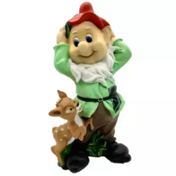 Садовая фигура "Гном с олененком"