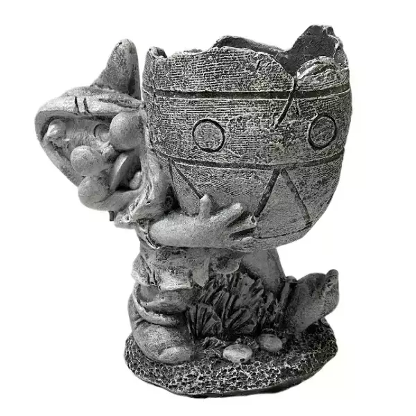 Садовая фигура "Фигура Гном с кашпо камень "