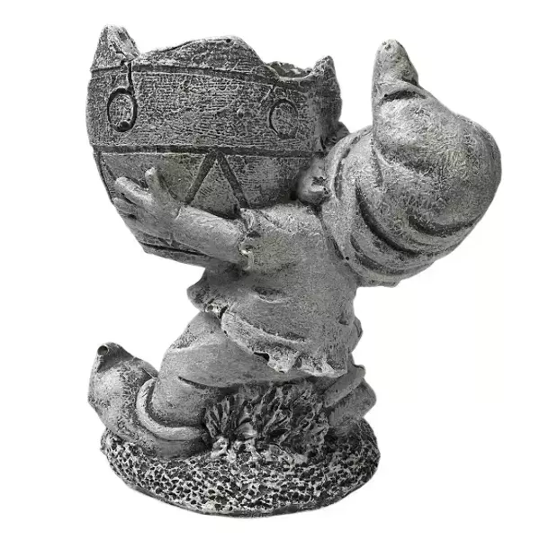 Садовая фигура "Фигура Гном с кашпо камень ", фото 3