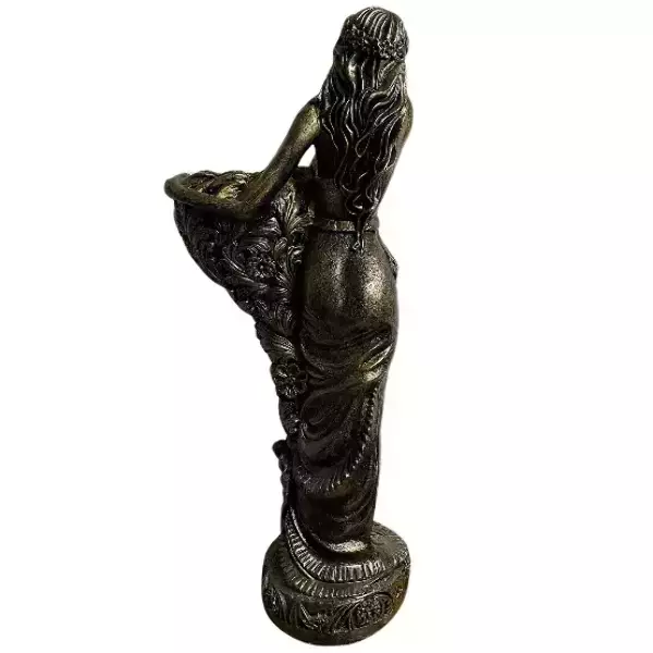 Садовая фигура "Девушка с корзиной" бронза, фото 3