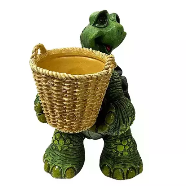 Садовая фигура "Черепаха с корзиной", фото 2
