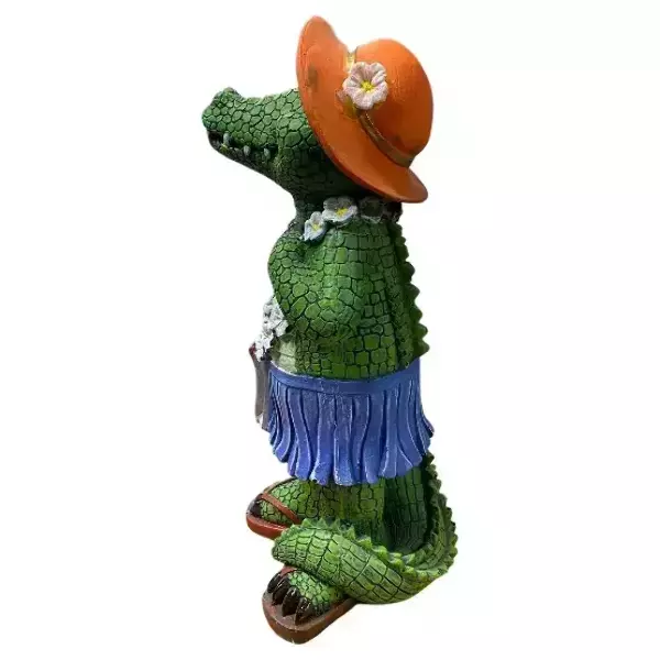 Садовая фигура "Крокодилица в шляпе", фото 2