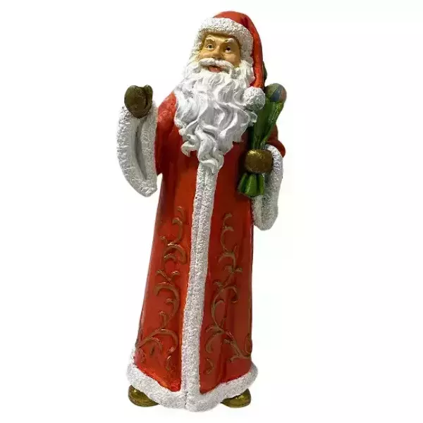 Садовая фигура "Дед Мороз с мешком красный"