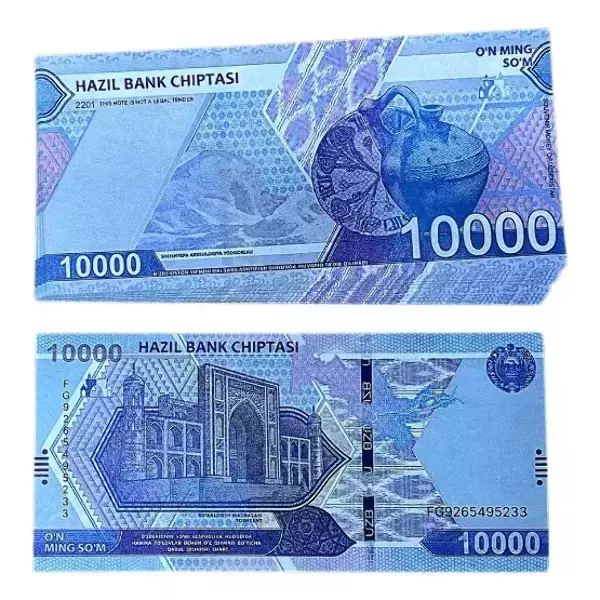 Сувенирные деньги 10 000 сум – 80 банкнот