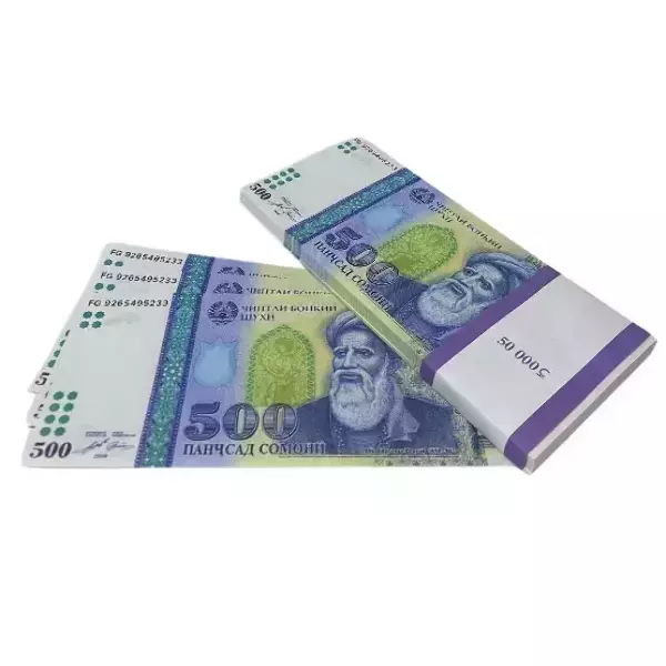 Сувенирные деньги 500 сомони – 80 банкнот, фото 1