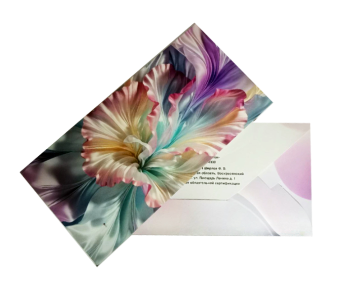 Конверт для денег "Перламутровый цветок"