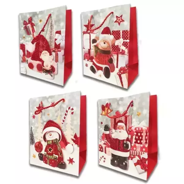 Комплект подарочных пакетов “Подарки” 23*18*10см (12шт)