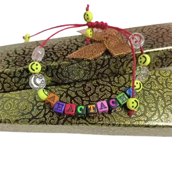 Браслет именной Анастасия (цветной)