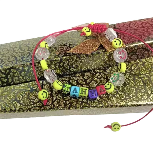 Браслет именной Жанна  (цветной)