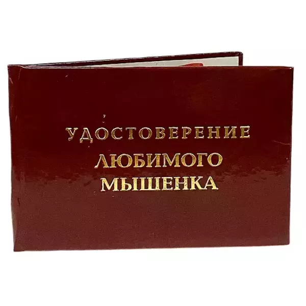Шуточное удостоверение Любимого мышенка, фото 3